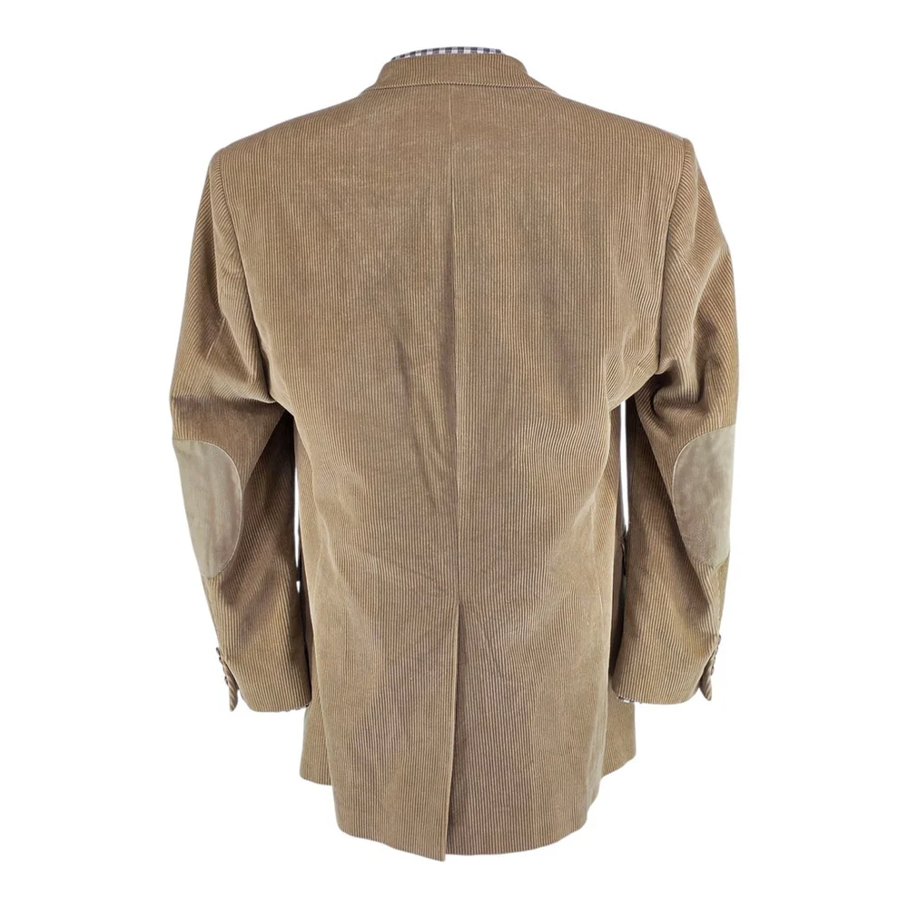 Ralph Lauren Corduroy Elbow Patch Mens Blazer 42L Tan Ivy League Americana
